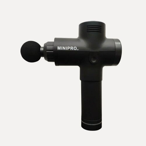 Изображение товара Вибромассажер Minipro от боли в мышцах и целлюлита, 6 насадок, черный