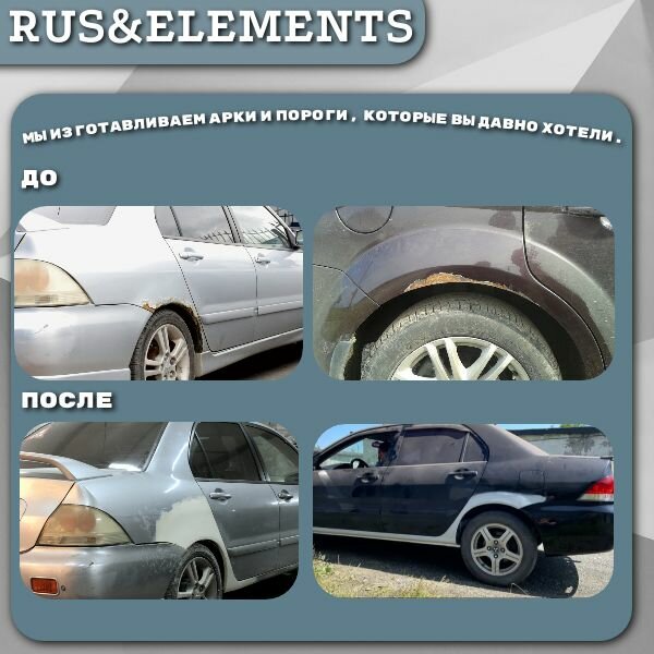 Правая ремонтная арка для автомобиля седан Renault Logan II 2014-2022г. в (Рено Логан 2) Оцинкованная сталь 0.8 мм