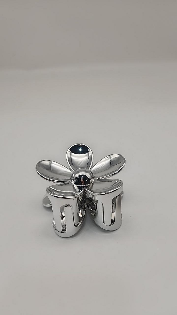 Серебряный крабик для волос — элегантная и стильная заколка для девушек. — фото 1