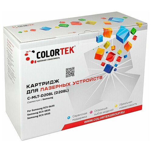 Картридж лазерный Colortek CT-MLT-D208L (208L) для принтеров Samsung картридж profiline mlt d208l для принтеров samsung scx 5635 scx 5835 scx 5935 10000 копий совместимый