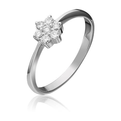 PLATINA jewelry Кольцо из белого золота с бриллиантом 01-0314-00-101-1120-30, размер 15
