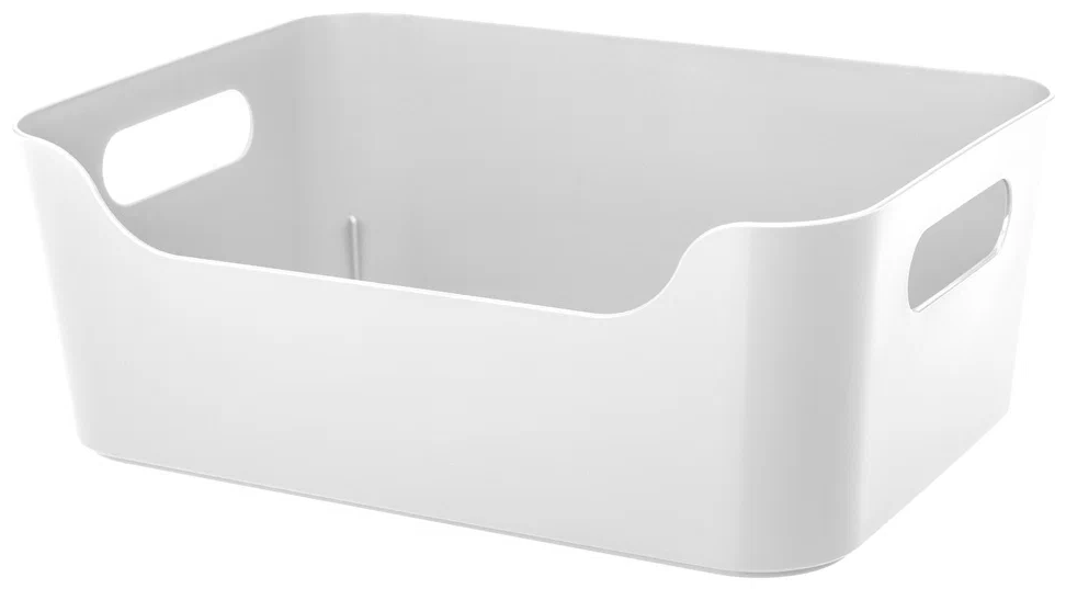 Контейнер для хранения Scandi, без крышки, с ручками, 10 л, 34×24×14 см, цвет белый