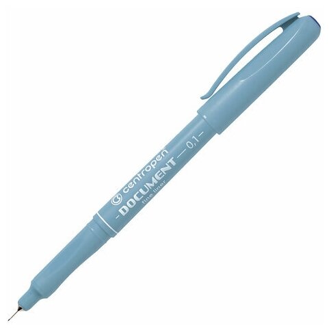 Ручка капиллярная (линер) синяя CENTROPEN "Document", трехгранная, линия письма 0,1 мм, 2631/0,1, 2 2631 0110 2 шт