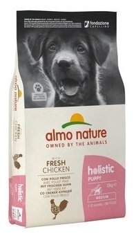 ALMO NATURE Holistic Medium Puppy Сухой корм для щенков средних пород с Курицей