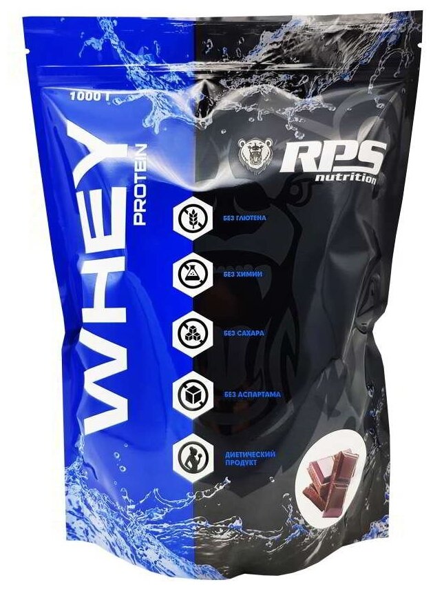 RPS Nutrition Whey Protein 1000 гр (RPS Nutrition) Клубника