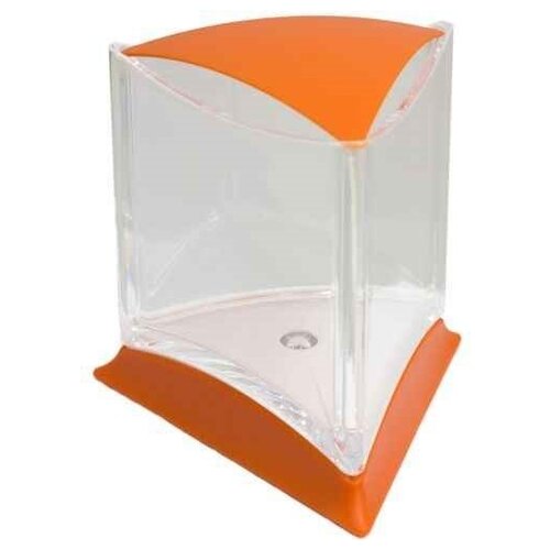 Аквариум для рыбок с подсветкой STAR оранжевый треугольный объем 1 литр на батарейках