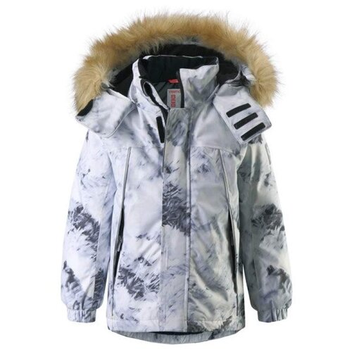 фото Куртка reima зимняя, размер 122, белый, серый