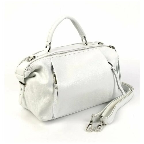 фото Женская кожаная сумка 1446-а вайт (108042) fuzi house