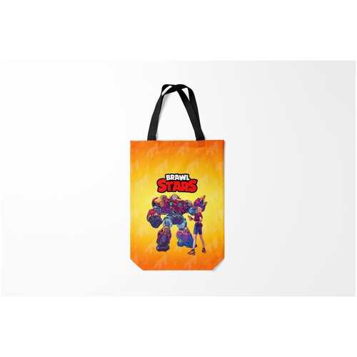 фото Сумка-шоппер / 31х42 см / геймерам / brawl stars макс и вольт burnettie