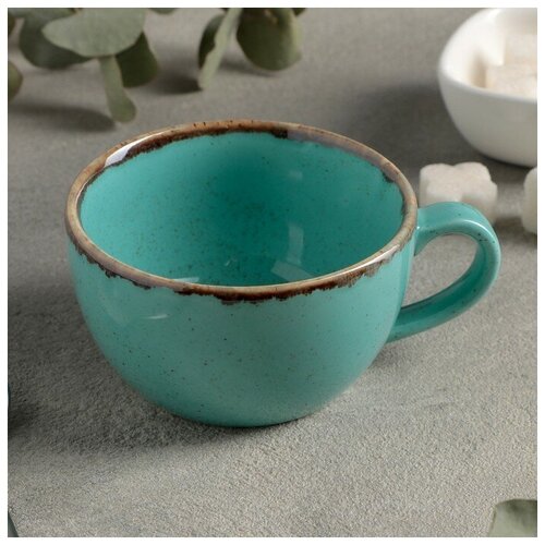 Чашка чайная Turquoise, 250 мл, фарфор, цвет бирюзовый