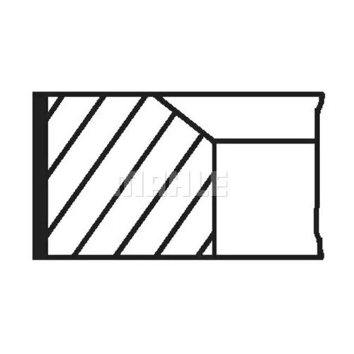 Кольца поршневые к кт на 1 цилиндр MAHLE ORIGINAL 00136N0