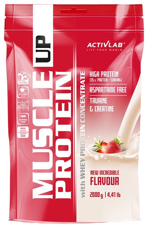 Сывороточный протеин ActivLab Muscle UP Protein 2000 гр, Клубника
