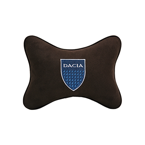 фото Подушка на подголовник алькантара coffee с логотипом автомобиля dacia vital technologies