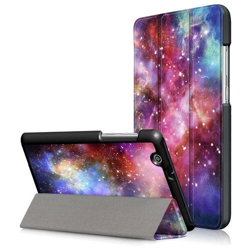 фото Чехол-обложка mypads для samsung galaxy tab a 10.5 sm-t590 sm-t595 (2018) тонкий умный кожаный на пластиковой основе с трансформацией в подставку (космос)