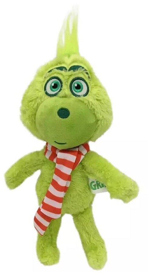 Мягкая игрушка Гринч в шарфе "Как Гринч украл Рождество" мал.