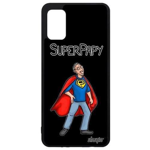 фото Противоударный чехол для // galaxy a41 // "супердед" стиль дедуля, utaupia, черный
