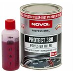 Грунт отделочный полиэфирный Novol Protect 380 Polyester Filler оливковый 0,8 л. с отвердителем - изображение
