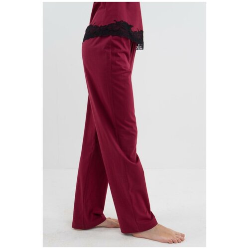 Брюки из натурального хлопка Lento Merlot D'amore 30012-37-16 Бордовый 42-44