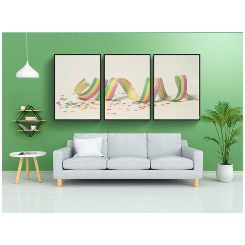 фото Набор модулных постеров для интерьера "карнавал, цвет, фон рабочего стола" 60x90 см. в тубусе, без рамки lotsprints