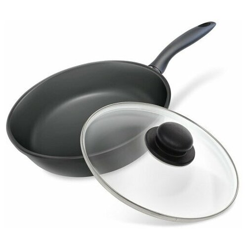 фото Сковорода neva литая d28 + крышка, n128kin inhome