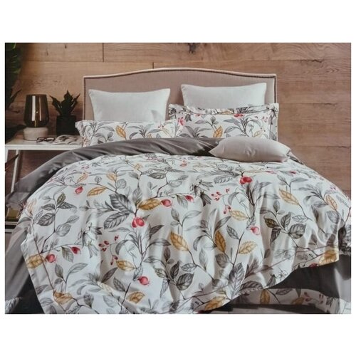 фото Комплект постельного белья мако-сатин с модалом 760 хлопок 65%/модал 35%, 1,5-спальный, серый tana