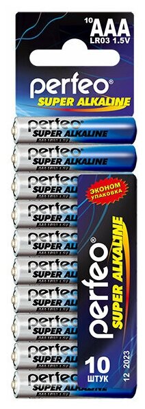 Батарейки Perfeo АА 10 шт в пленке Super Alkaline