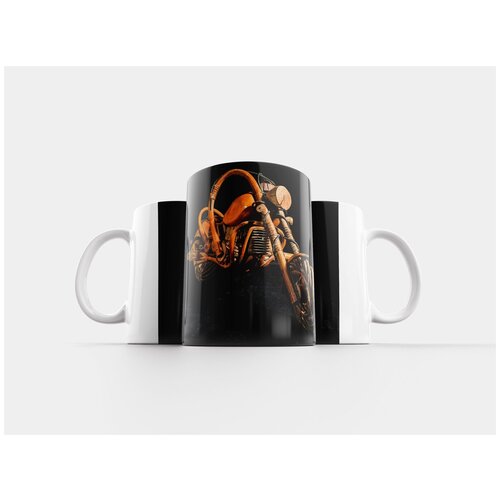 фото Кружка "деревянный мотоцикл, мотоцикл, древесина" 320 мл lotsprints