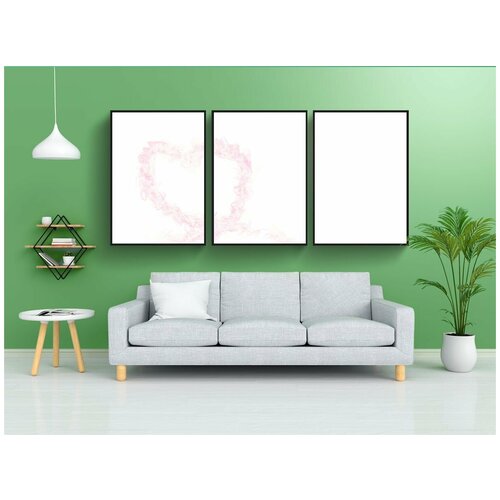 фото Набор модулных постеров для интерьера "сердце, карта, открытка" 60x90 см. в тубусе, без рамки lotsprints