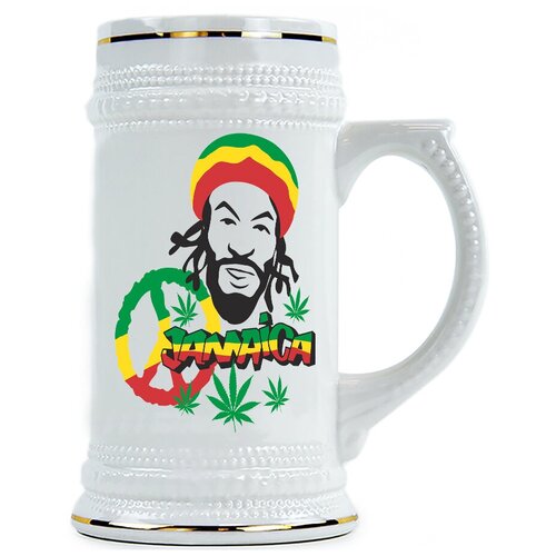фото Пивная кружка jamaica с бобом марли drabs