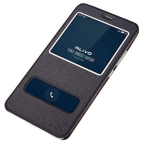 Чехол-книжка для Huawei Honor 9A (MOA-LX9N)/Honor Play 9A с окном вызова предпросмотра и свайпом позволяет отвечать на звонки не открывая крышку синий