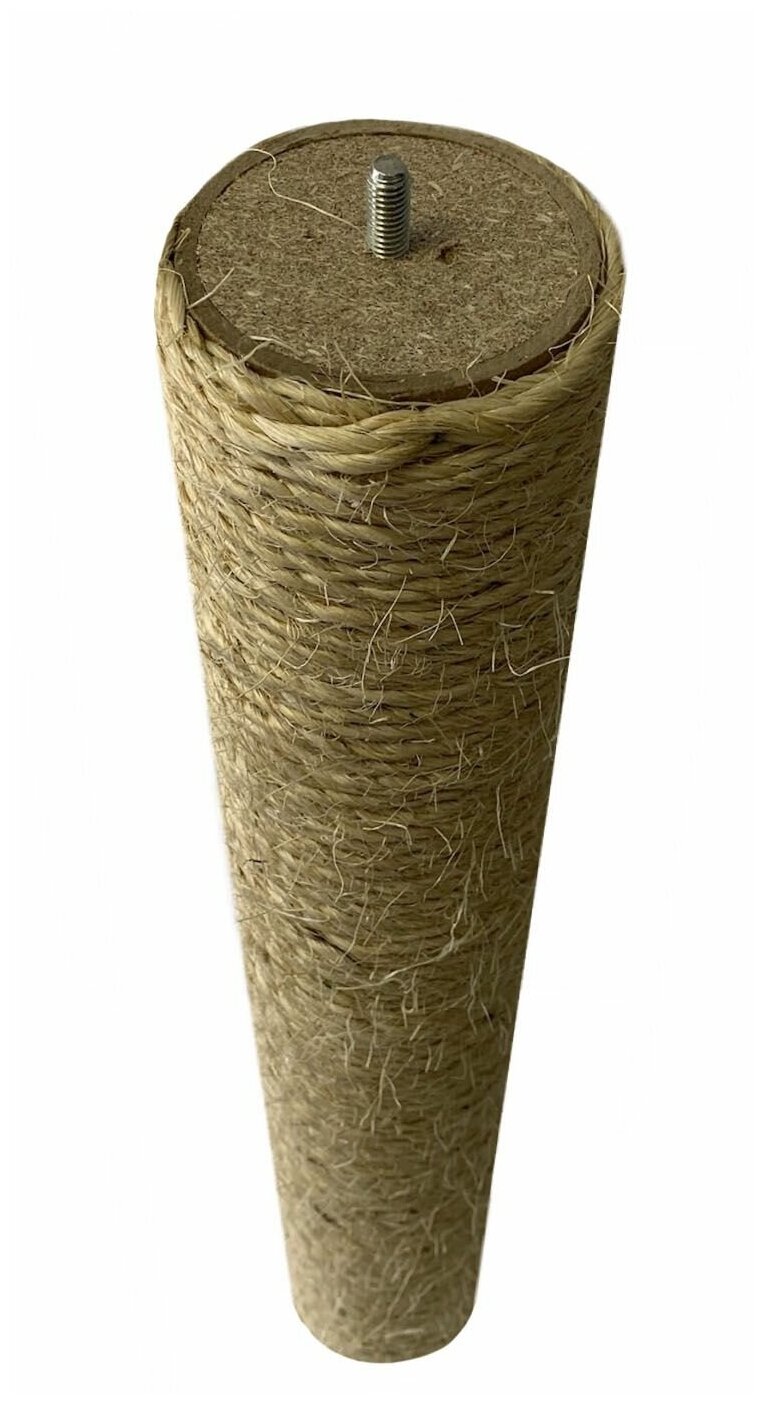 Сменный столбик для когтеточки 50 см, диаметр 8,5 см, сизалевый канат (гайка-болт)