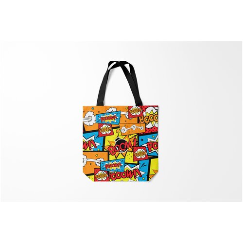 фото Сумка-шоппер / 40х40 см / популярные иллюстрации / модные boom pop art burnettie