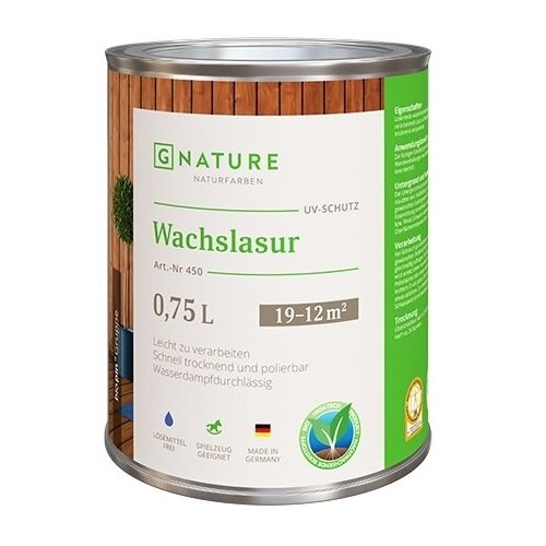 Воск-лазурь GNature 450 Wachslasur бесцветный 0,75 л