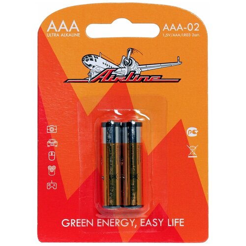 Батарейки LR03/AAA щелочные 2 шт. батарейки lr03 aaa щелочные 10 шт airline арт aaa10