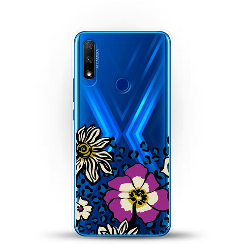 фото Силиконовый чехол цветы с узором на honor 9x andy & paul