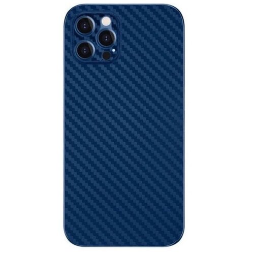 фото Чехол-накладка карбоновая k-doo air carbon 0.45мм для iphone 12 pro max (6.7) синий