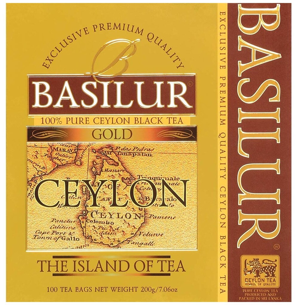 Чай черный Basilur Gold 100*2г Basilur Tea Export - фото №2