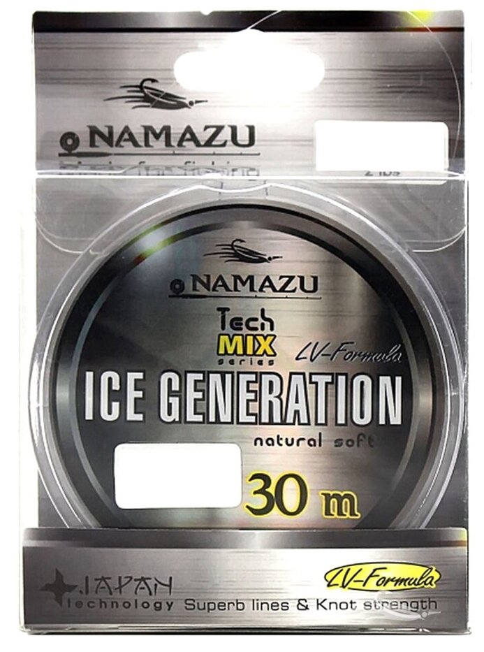 Леска Namazu "Ice Generation" L-30 м d-030 мм test-701 кг прозрачная/10/400/