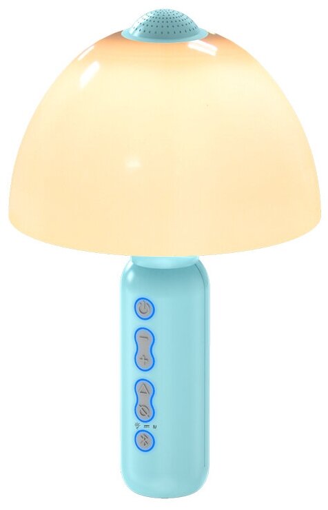 Детский беспроводной караоке-микрофон: домашний KTV плеер + Bluetooth портативный динамик + танцевальный Светильник со светодиодной подсветкой. Голубой