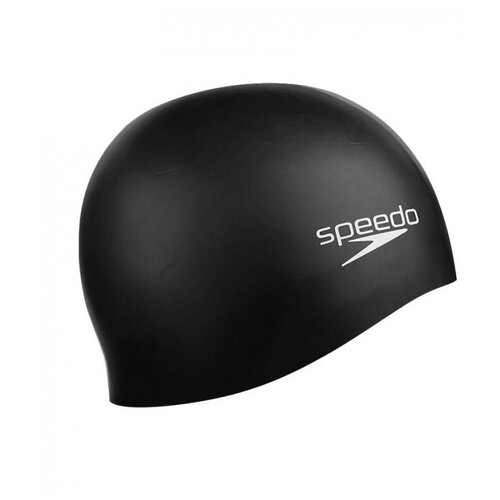 Шапочка для плавания детская SPEEDO Plain Flat Silicone Cap Jr, арт.8-709900001, черный, силикон