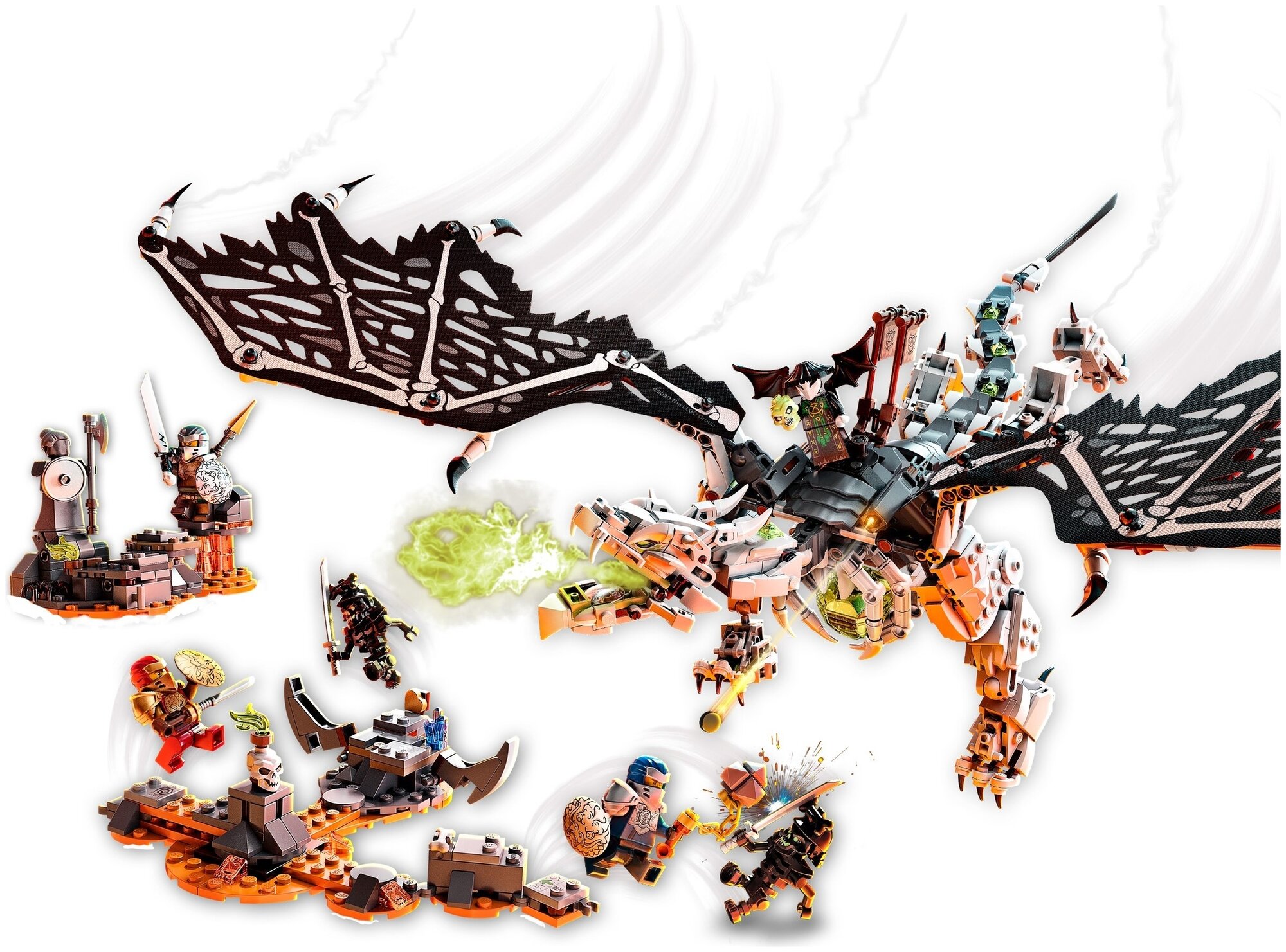 Конструктор LEGO Ninjago Дракон чародея-скелета, 1016 деталей (71721) - фото №4