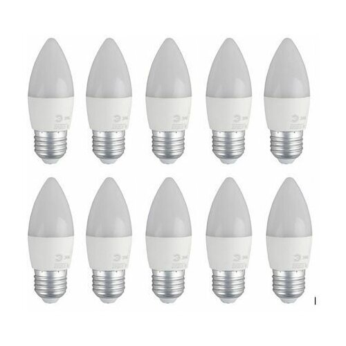 Упаковка светодиодных ламп 8Вт ECO LED B35-8W-840-E27 ЭРА белый свет, 10шт