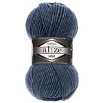 Пряжа Alize Superlana MIDI (Ализе Суперлана миди) - джинс меланж (203), 100 г / 170 м (25% шерсть, 75% акрил) - 2 шт - изображение