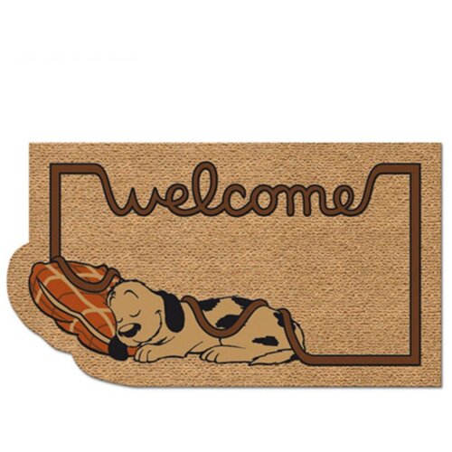 фото Коврик придверный, 40х70 см, kokarda, 21723 спящий пес php