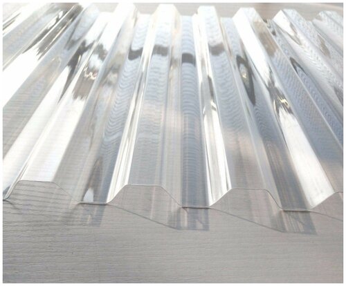 Профилированный поликарбонат Borrex, Россия (трапеция), прозрачный, 0,8 ...