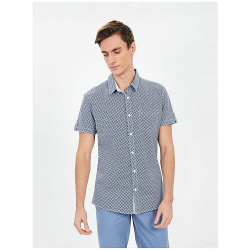 фото Рубашка baon размер l deep navy printed