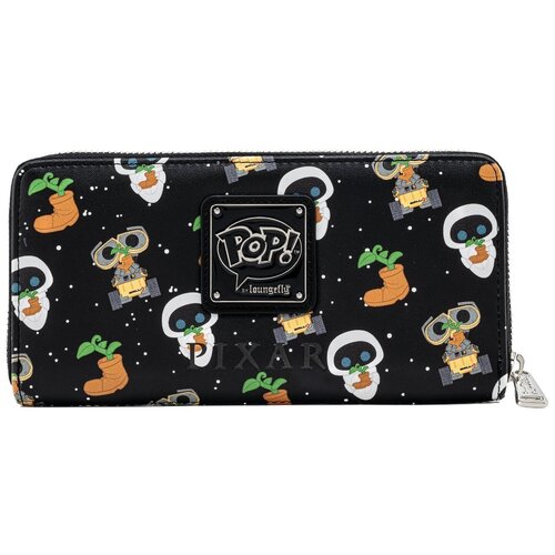 фото Кошелек loungefly pixar earth day wall-e aop faux leather zip around wallet wdwa1576