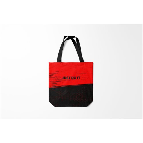 фото Сумка-шоппер / 40х40 см / прикольные надписи / популярные цитаты just do it burnettie