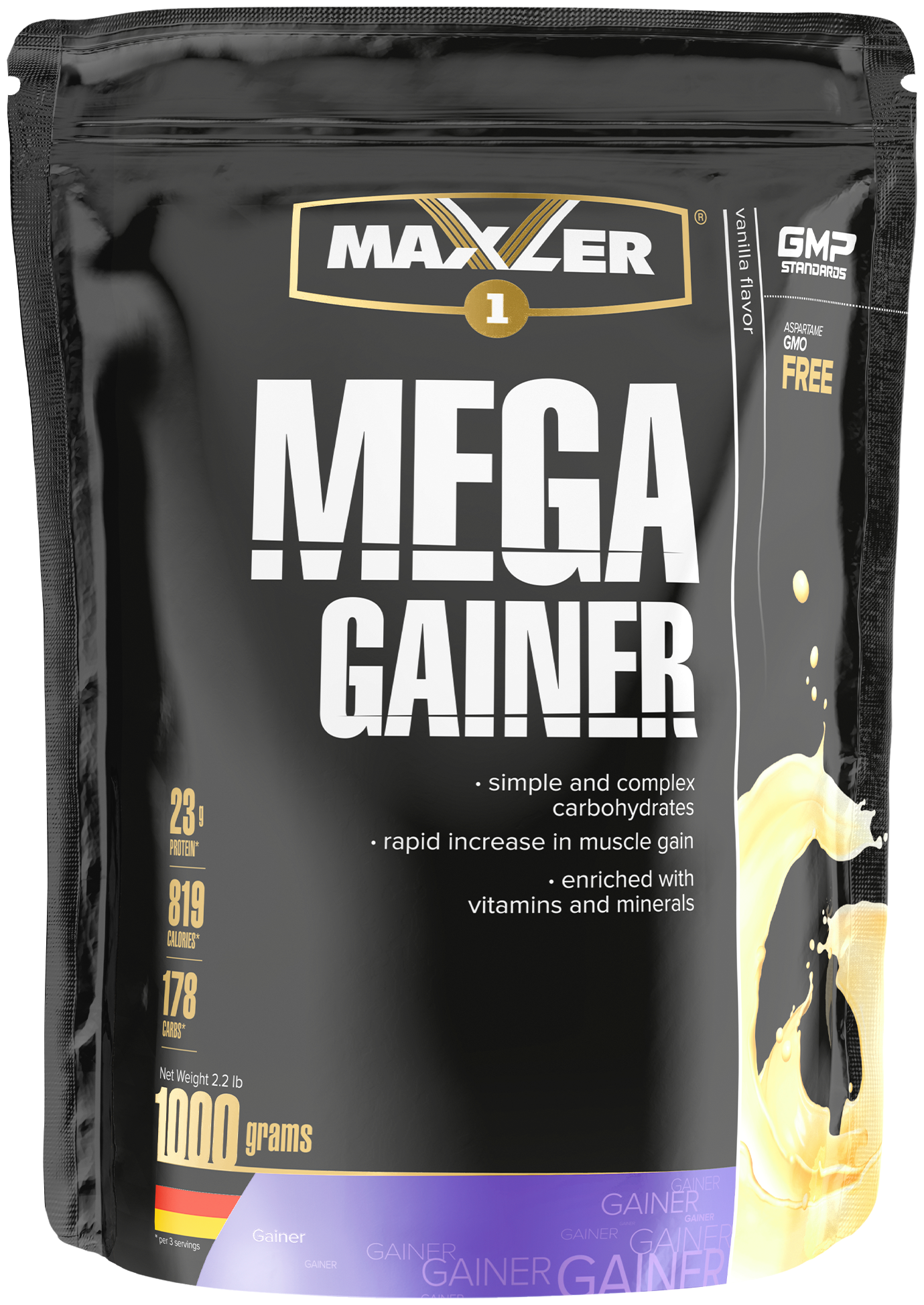 Гейнер Maxler Mega Gainer 1 кг - Ваниль