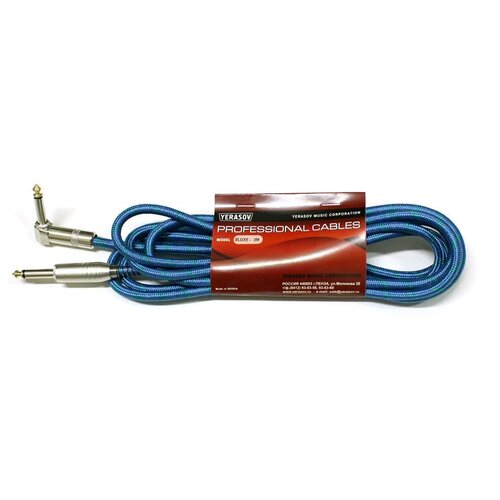 3luxe 5m rd кабель инструментальный 5м прямой угловой красный yerasov Lu_ 3LUXE-5m-BL Кабель инструментальный, 5м, прямой/угловой, синий, Yerasov